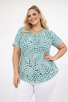 Picture of STYLISH ABSTRACT PRINT RELAXED FIT BLOUSE